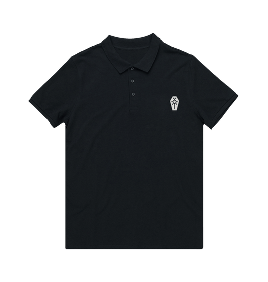 Black Necron Grey Icon Polo Shirt