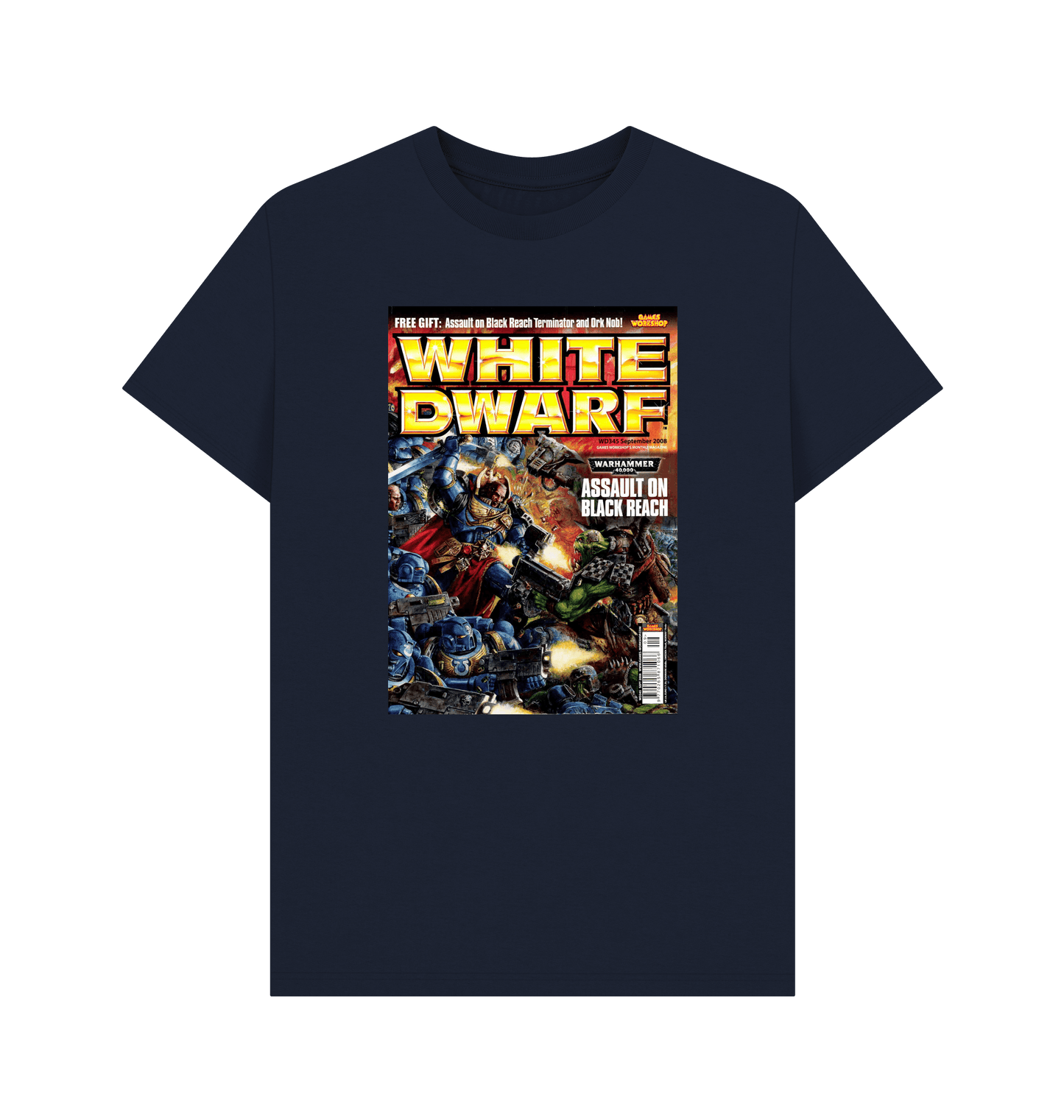 Navy Blue White Dwarf Issue 345 T Shirt