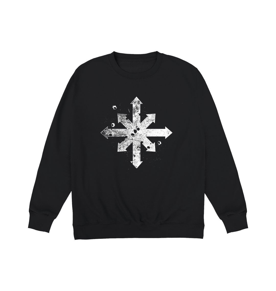 Deep Black Printed Sweater