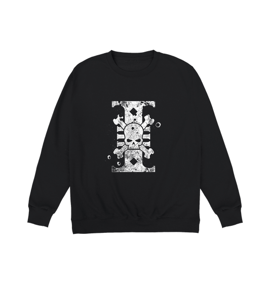 Deep Black Printed Sweater