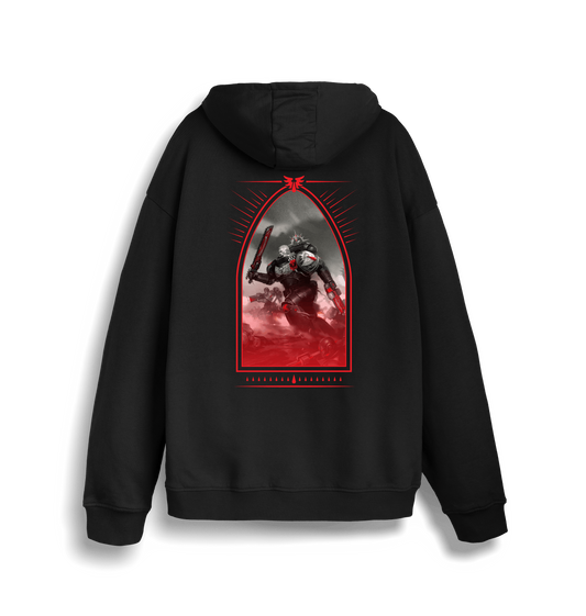 Black Printed Sweater Back