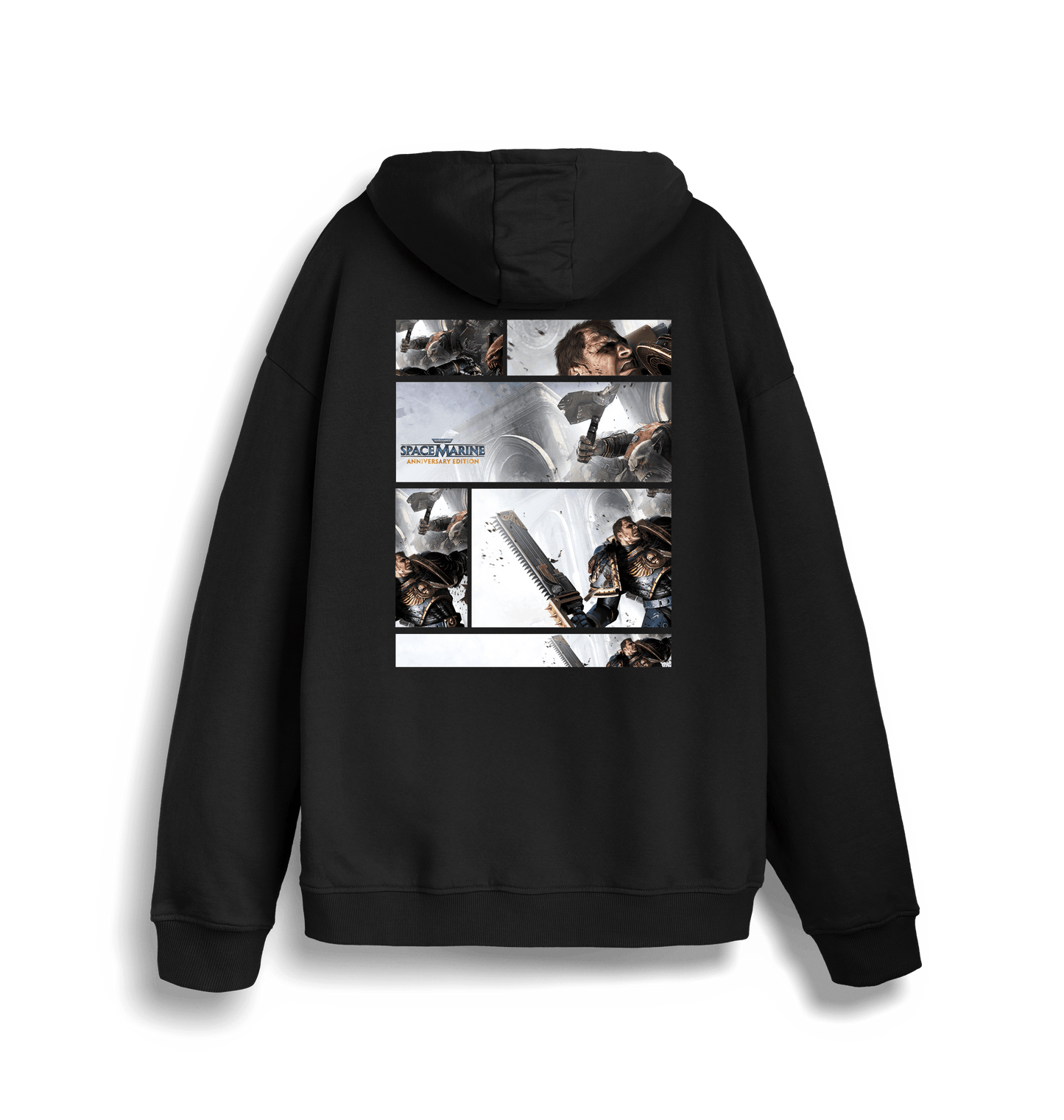 Black Printed Sweater Back