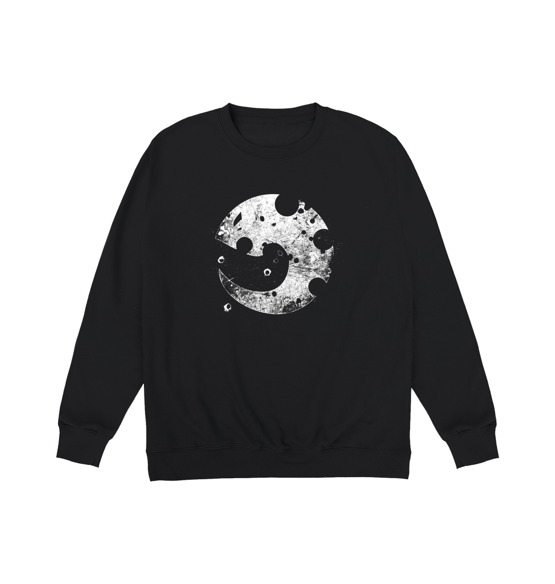 Deep Black Printed Sweater