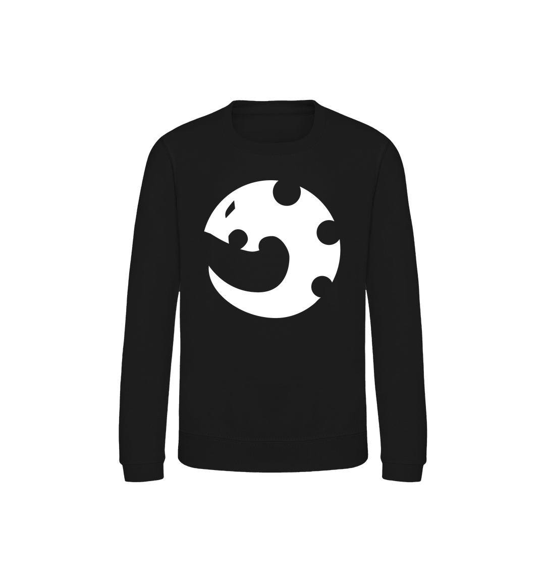 Deep Black Printed Sweater