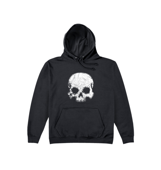 Deep Black Printed Hoody