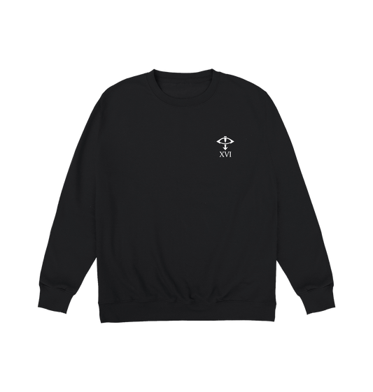 Deep Black Printed Sweater