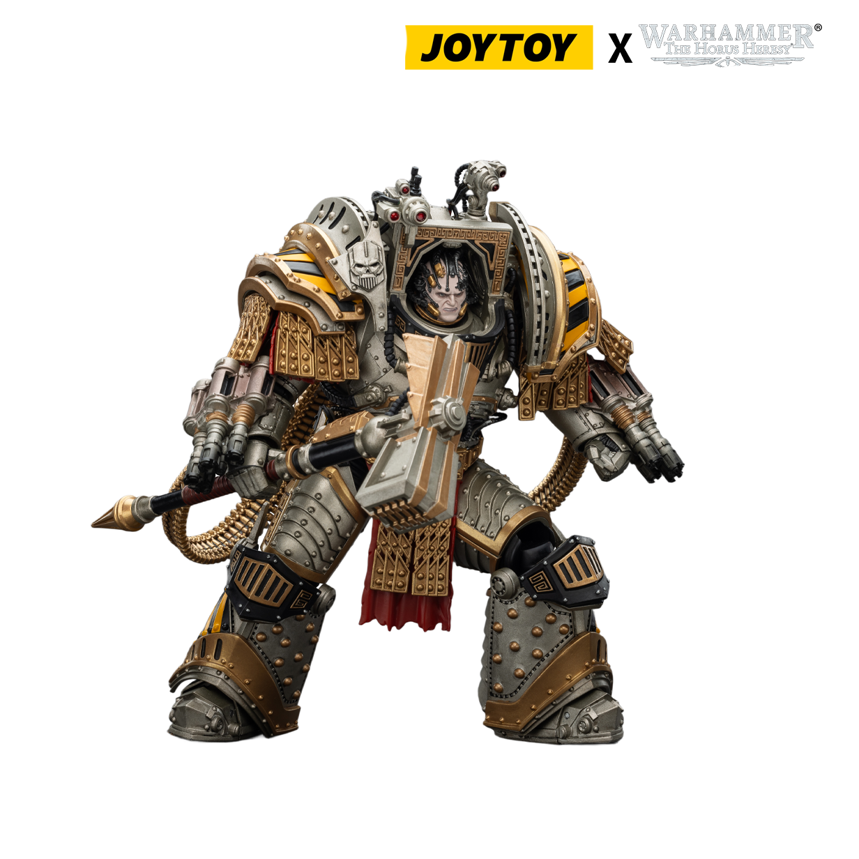 JoyToy Warhammer The Horus Heresy Action Figure - Iron Warriors, Perturabo, Primarch of the IVth Legion (1/18 Scale) & Exclusive T Shirt Preorder