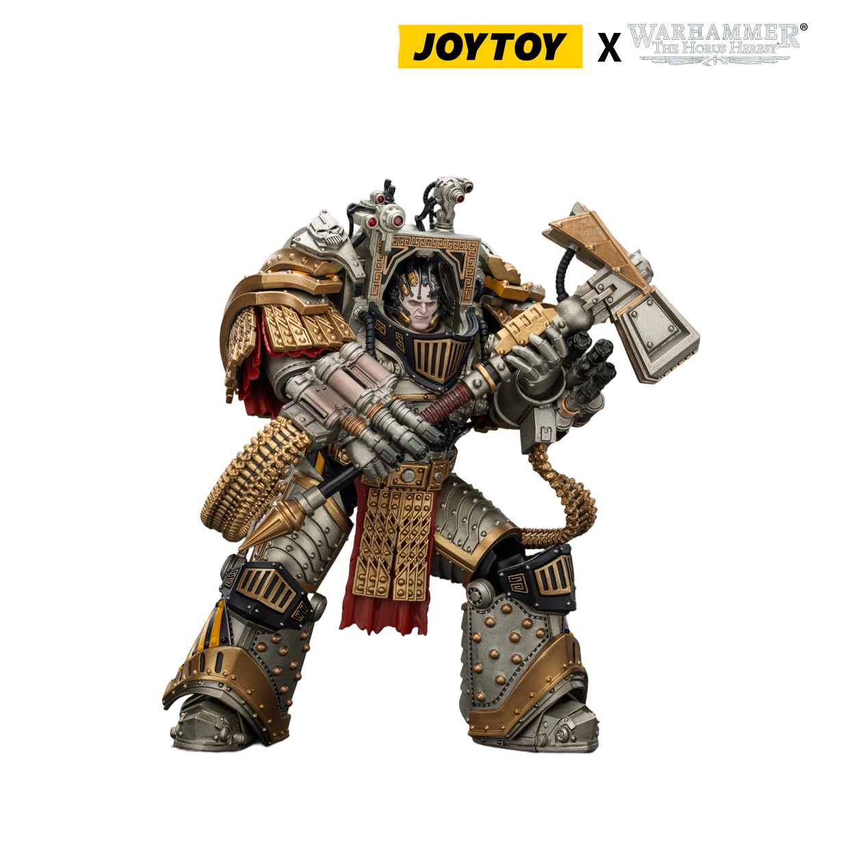 JoyToy Warhammer The Horus Heresy Action Figure - Iron Warriors, Perturabo, Primarch of the IVth Legion (1/18 Scale) & Exclusive T Shirt Preorder
