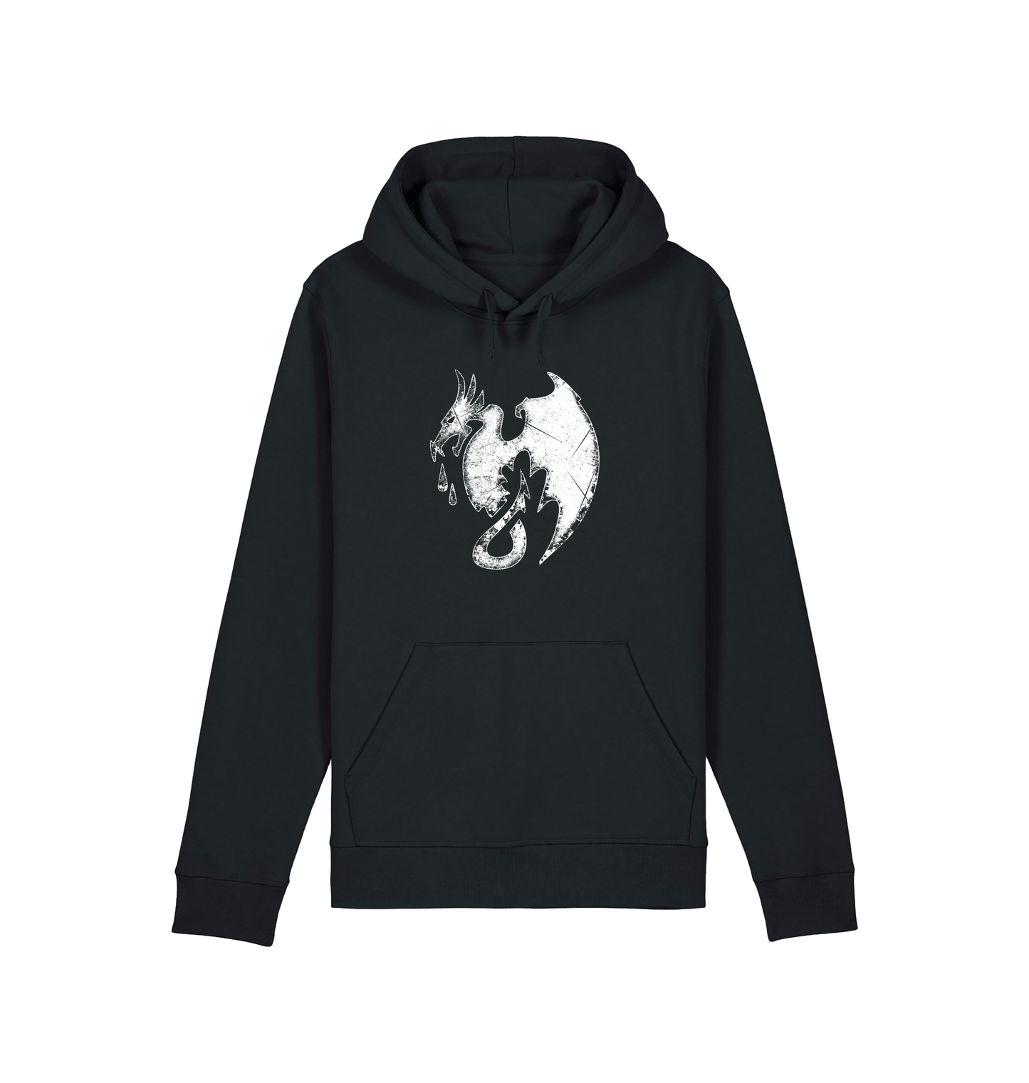 Black Printed Hoody Front