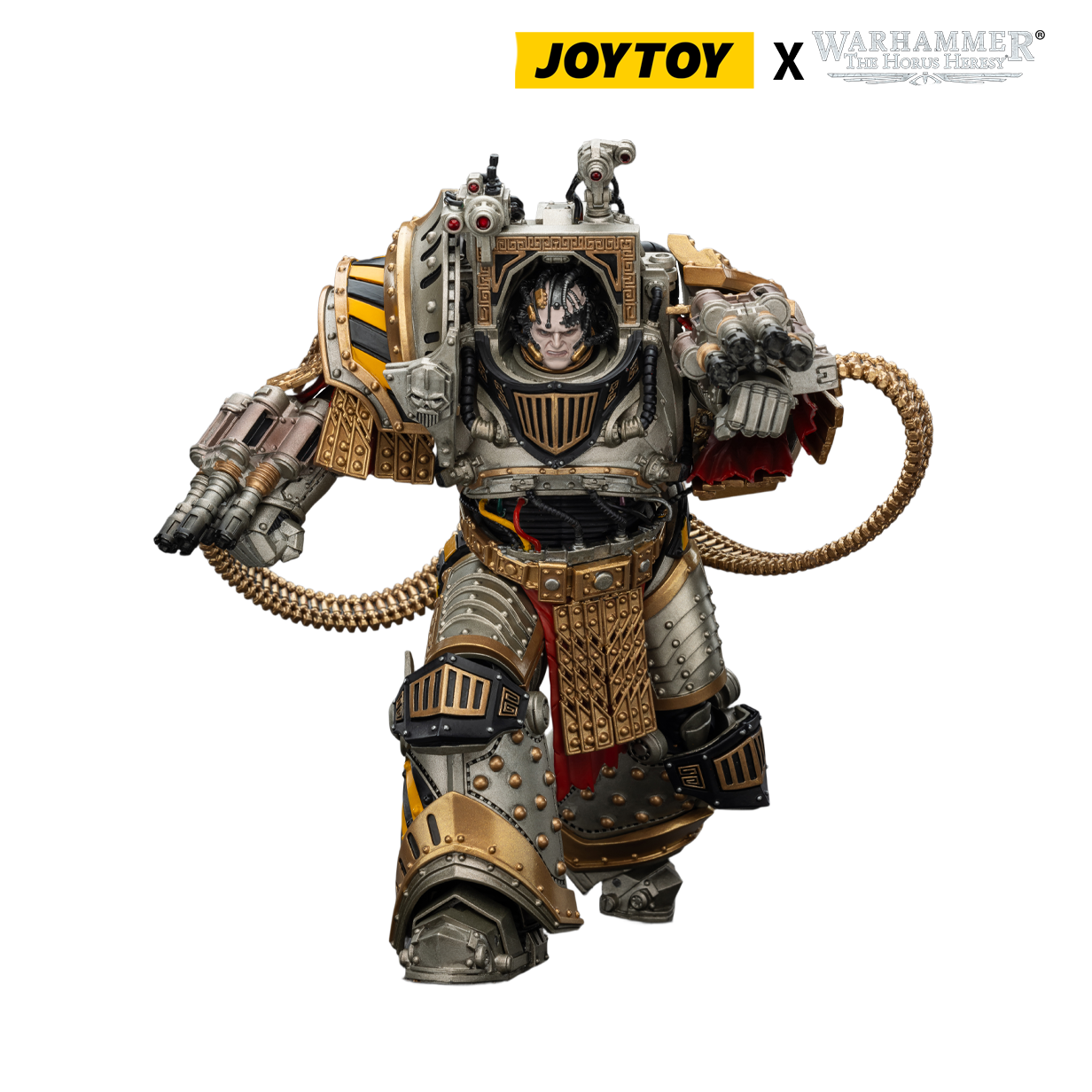 JoyToy Warhammer The Horus Heresy Action Figure - Iron Warriors, Perturabo, Primarch of the IVth Legion (1/18 Scale) & Exclusive T Shirt Preorder