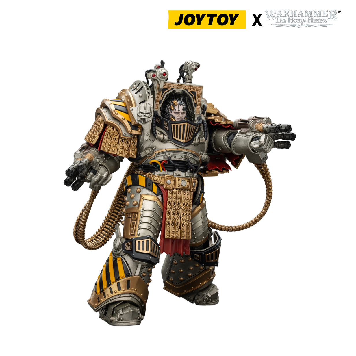 JoyToy Warhammer The Horus Heresy Action Figure - Iron Warriors, Perturabo, Primarch of the IVth Legion (1/18 Scale) & Exclusive T Shirt Preorder