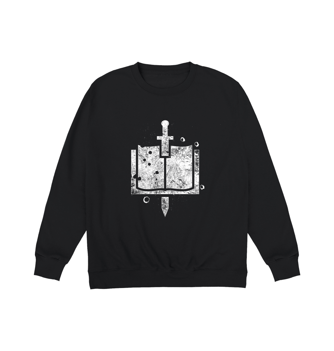 Deep Black Printed Sweater