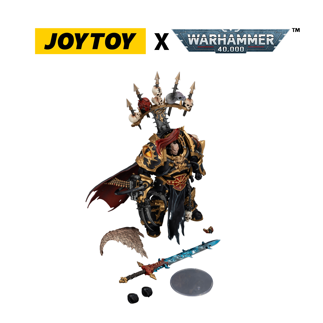 JoyToy Warhammer 40,000 Action Figure - Black Legion, Abaddon the Despoiler with Drach'nyen and the Talon of Horus (1/18 Scale) Preorder