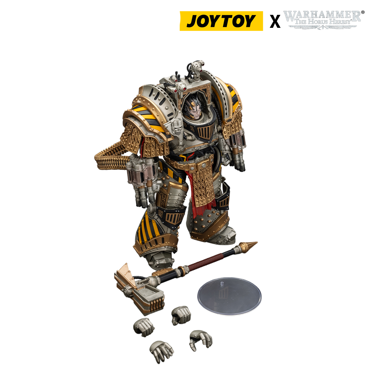 JoyToy Warhammer The Horus Heresy Action Figure - Iron Warriors, Perturabo, Primarch of the IVth Legion (1/18 Scale) & Exclusive T Shirt Preorder