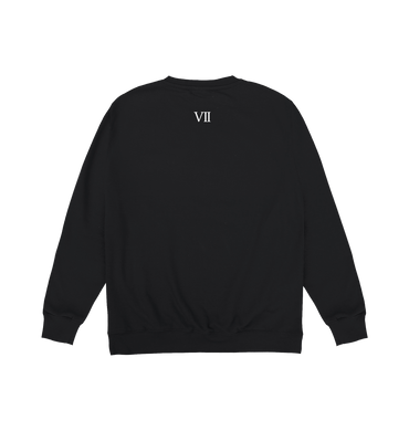 Deep Black Printed Sweater Back