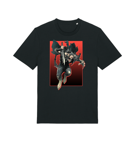 Black Printed T-shirt Front