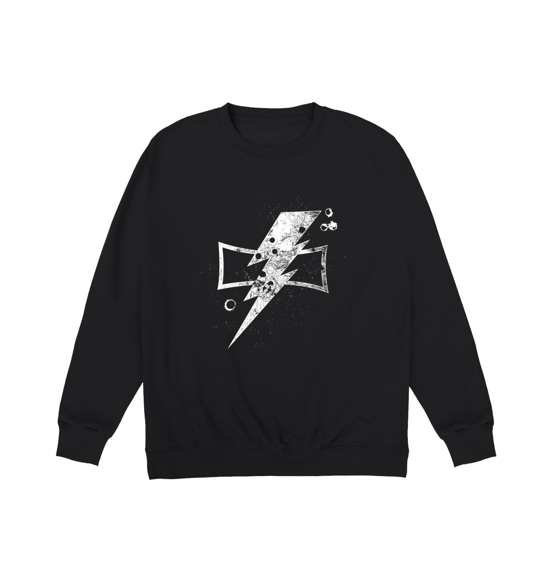 Deep Black Printed Sweater
