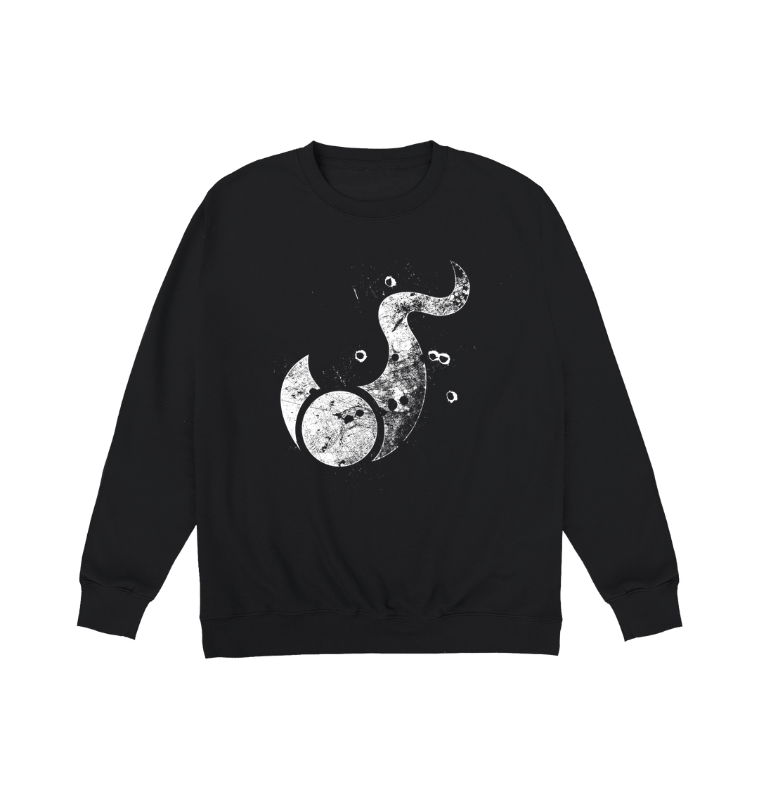 Deep Black Printed Sweater