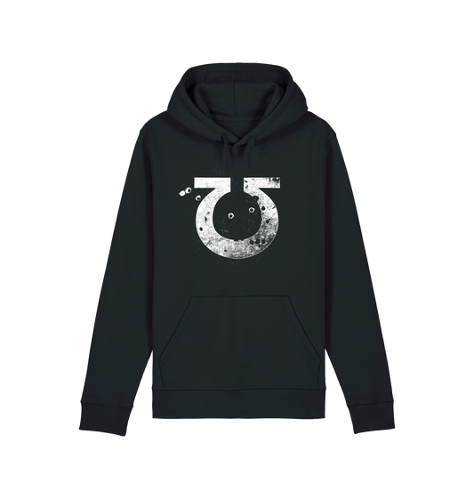 Black Printed Hoody Front