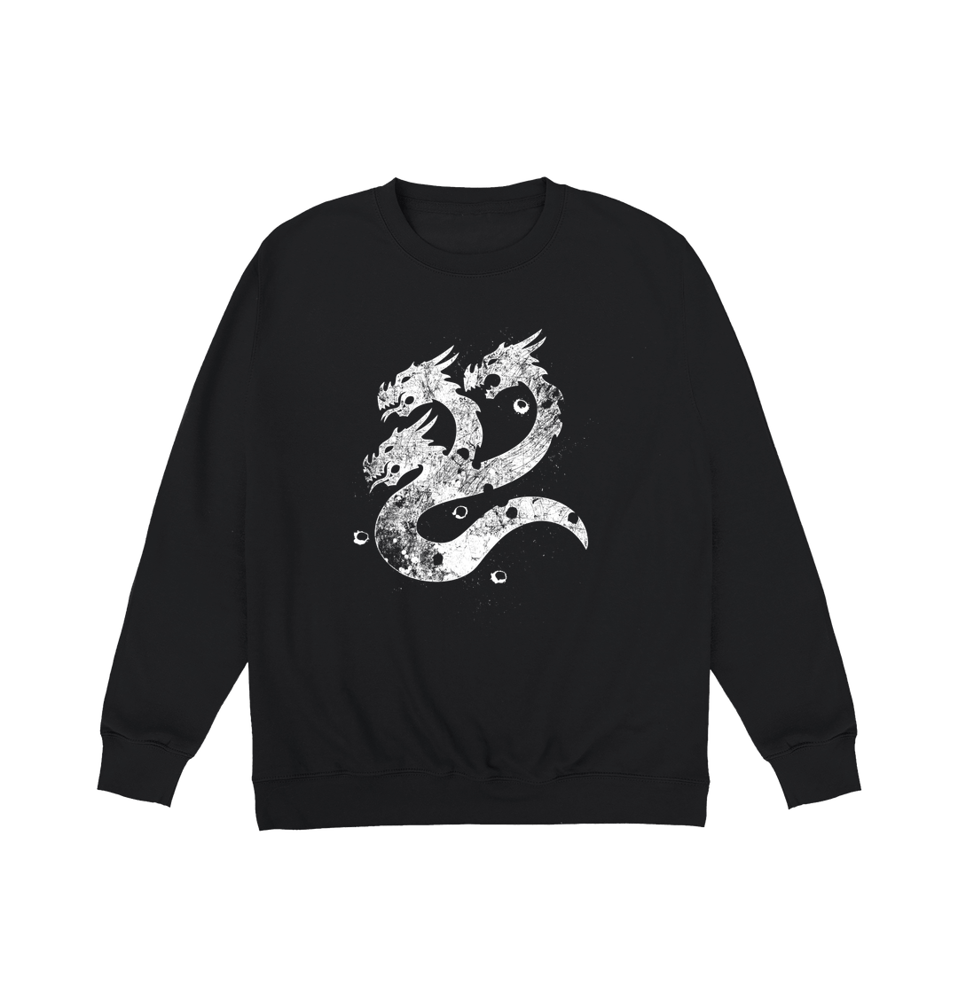 Deep Black Printed Sweater