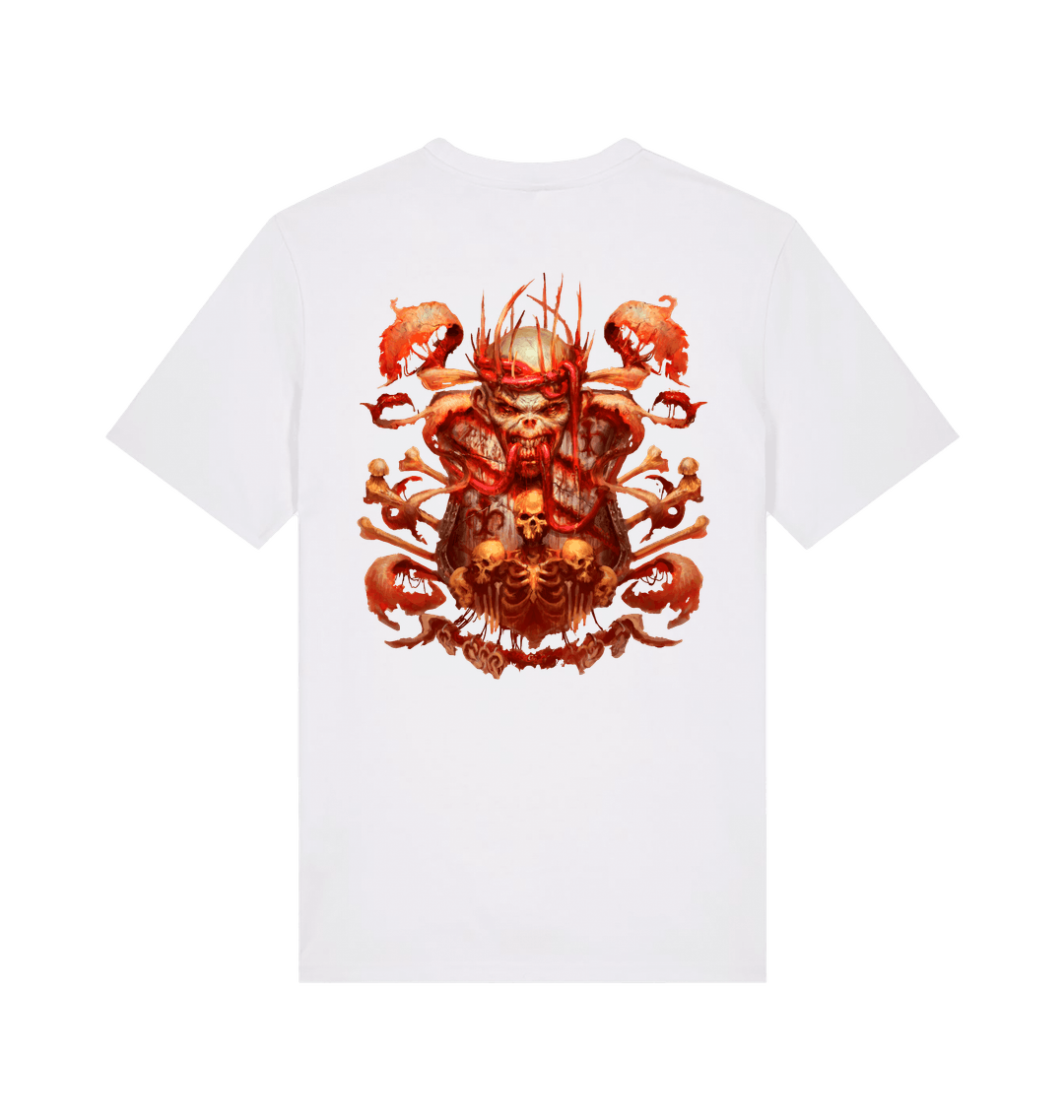 White Printed T-shirt Back