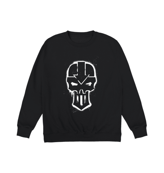 Deep Black Printed Sweater