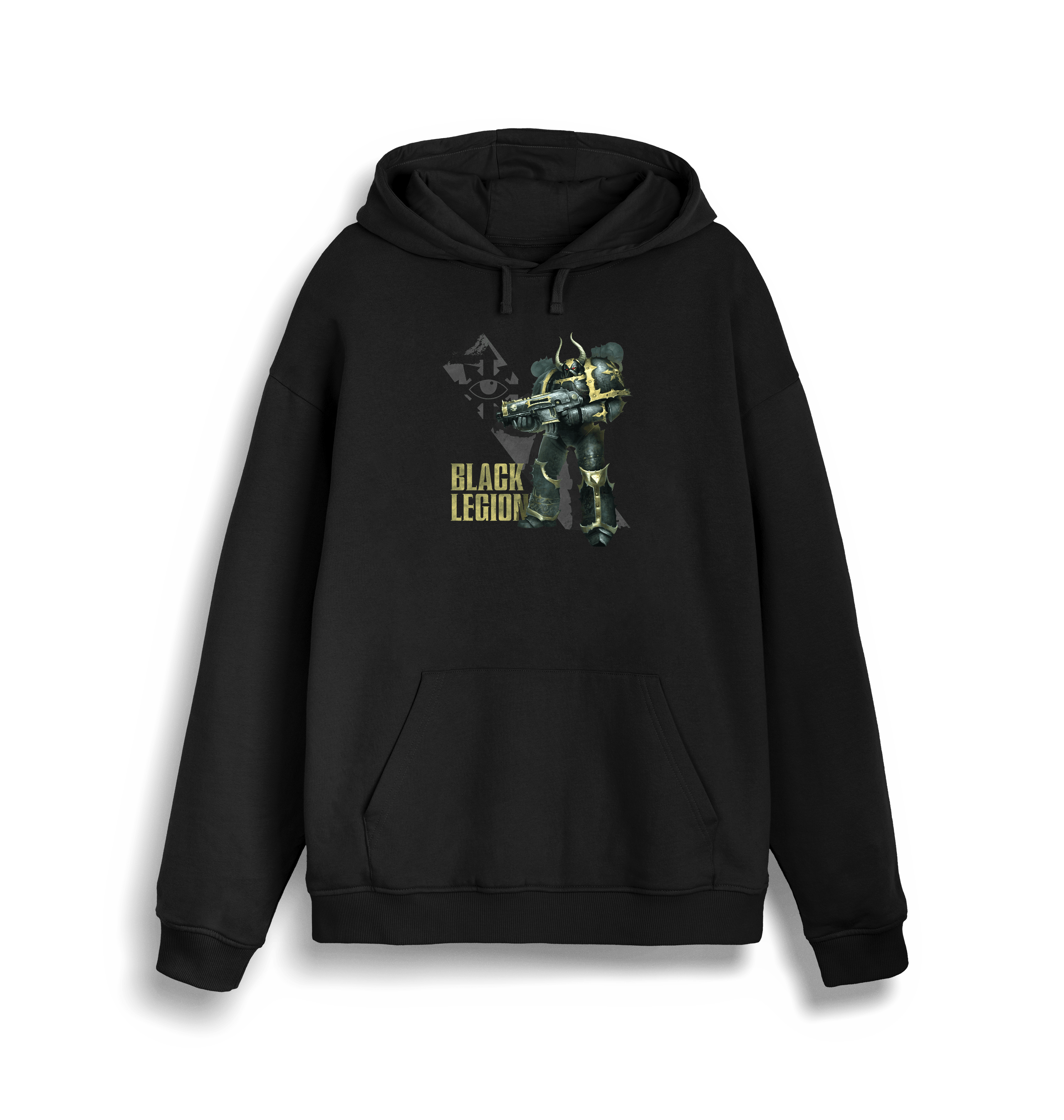 Black Printed Sweater Front