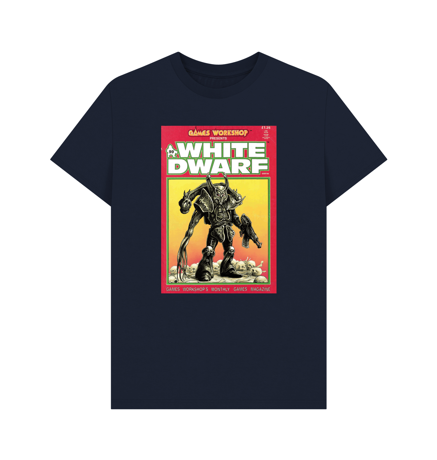 Navy Blue White Dwarf Issue 99 T Shirt