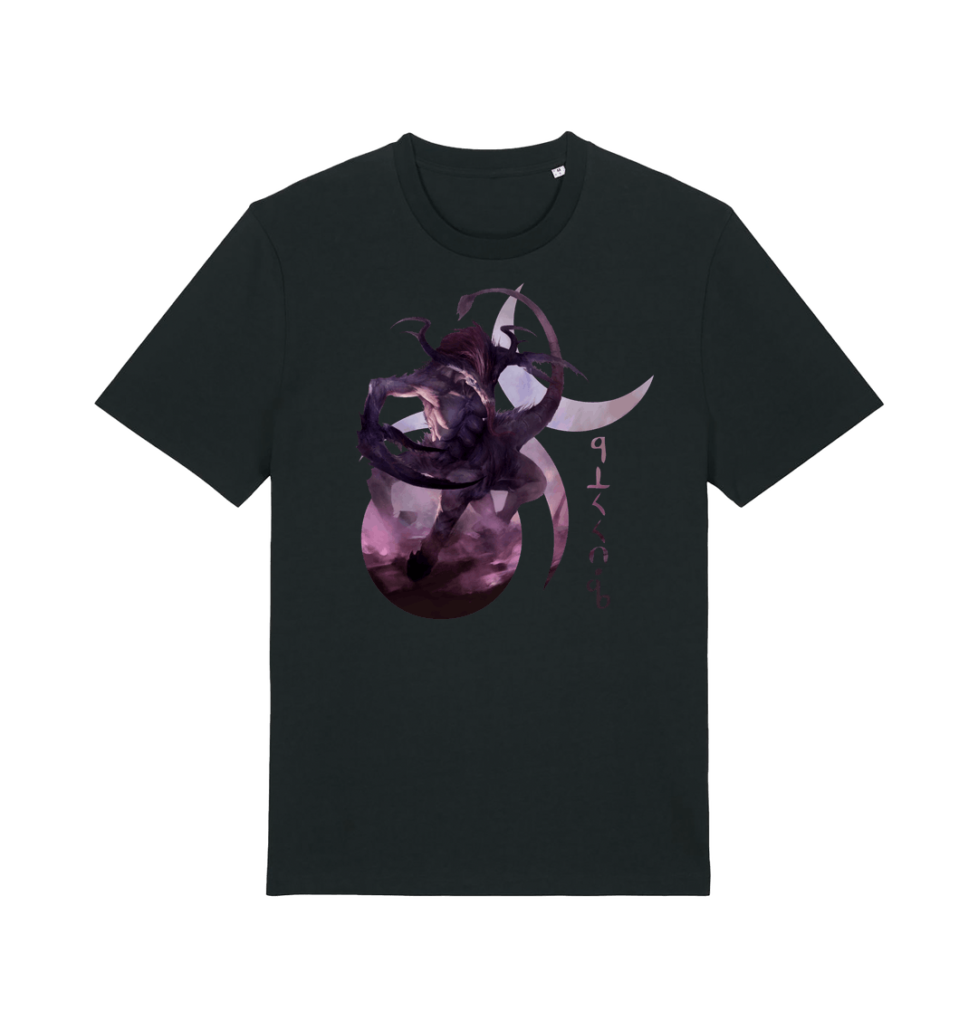 Black Printed T-shirt Front