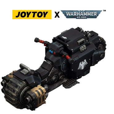 JOYTOY Warhammer 40,000 - Raven Guard, Raider-pattern Combat Bike with twin-linked bolt rifles (1/18 Scale) Preorder