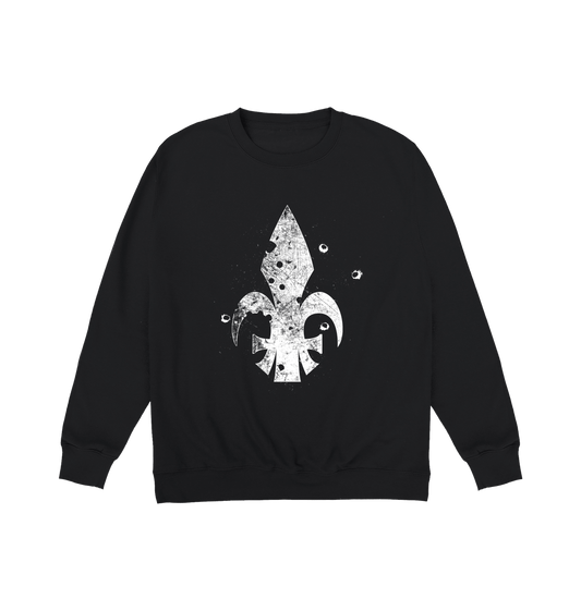 Deep Black Printed Sweater