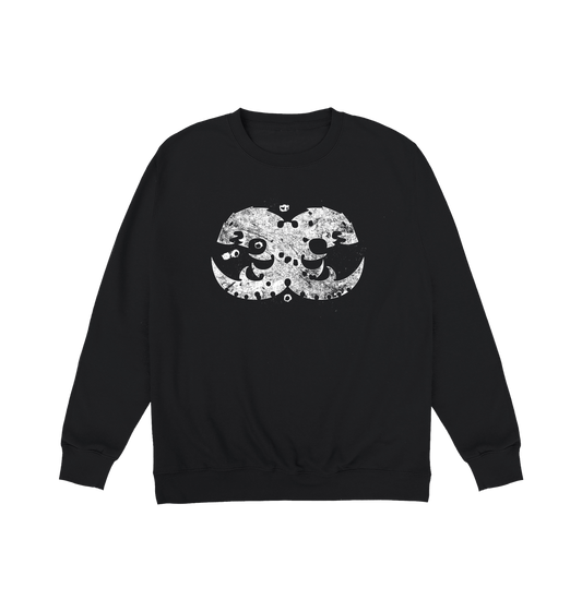 Deep Black Printed Sweater