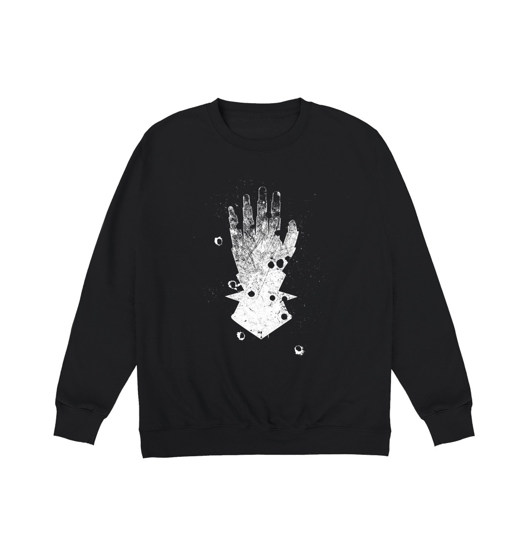 Deep Black Printed Sweater