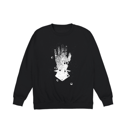 Deep Black Printed Sweater