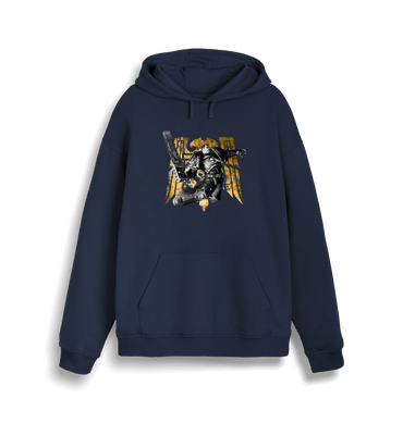 French Navy Printed Sweater Front