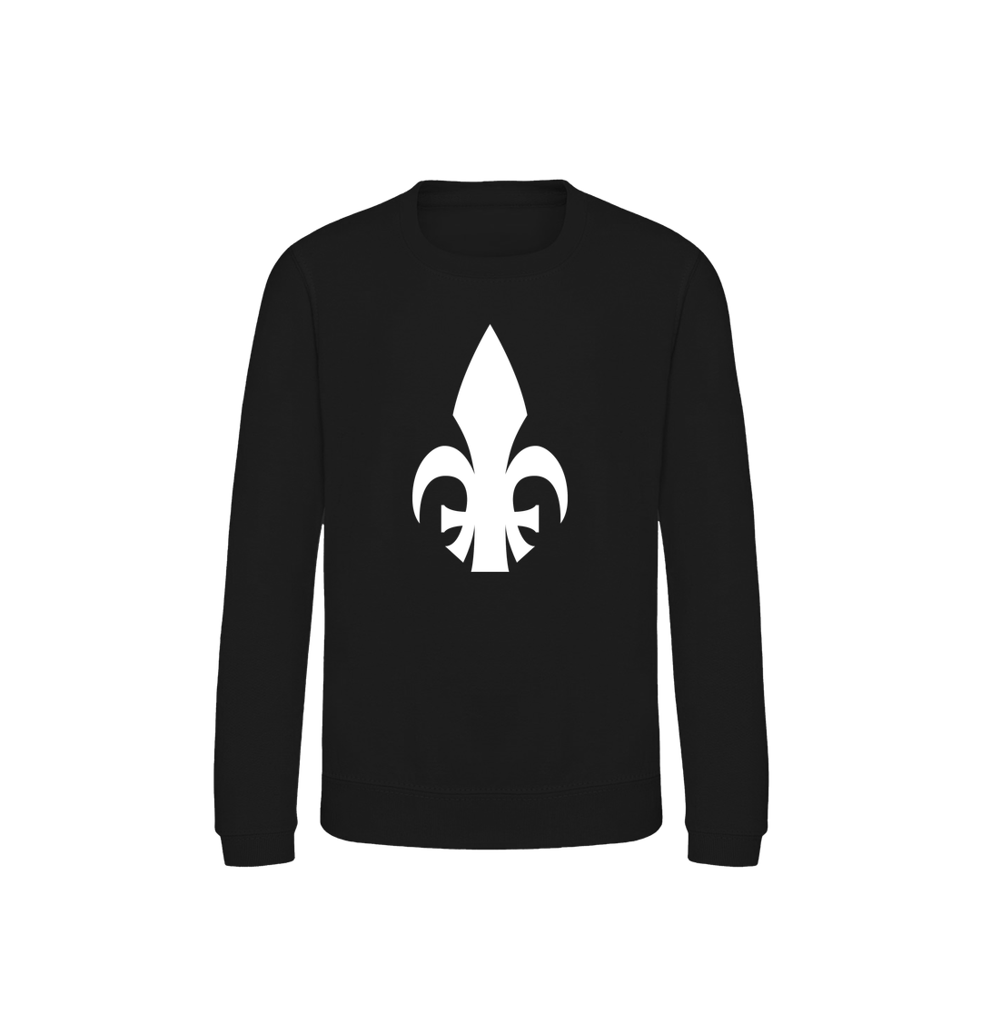 Deep Black Printed Sweater