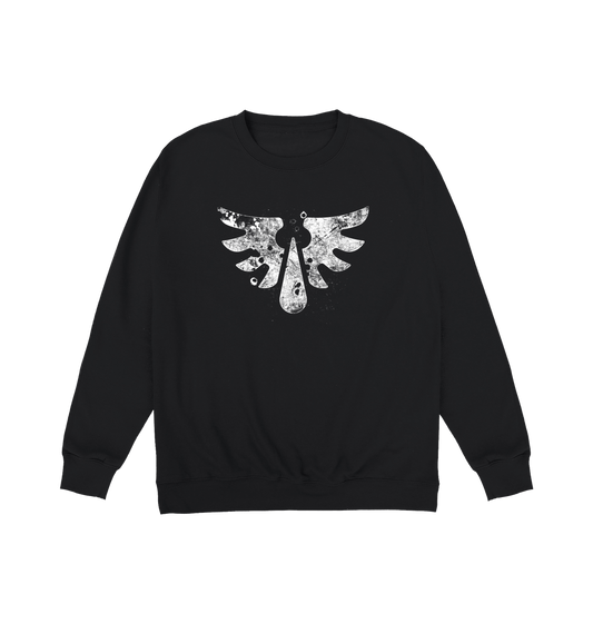 Deep Black Printed Sweater