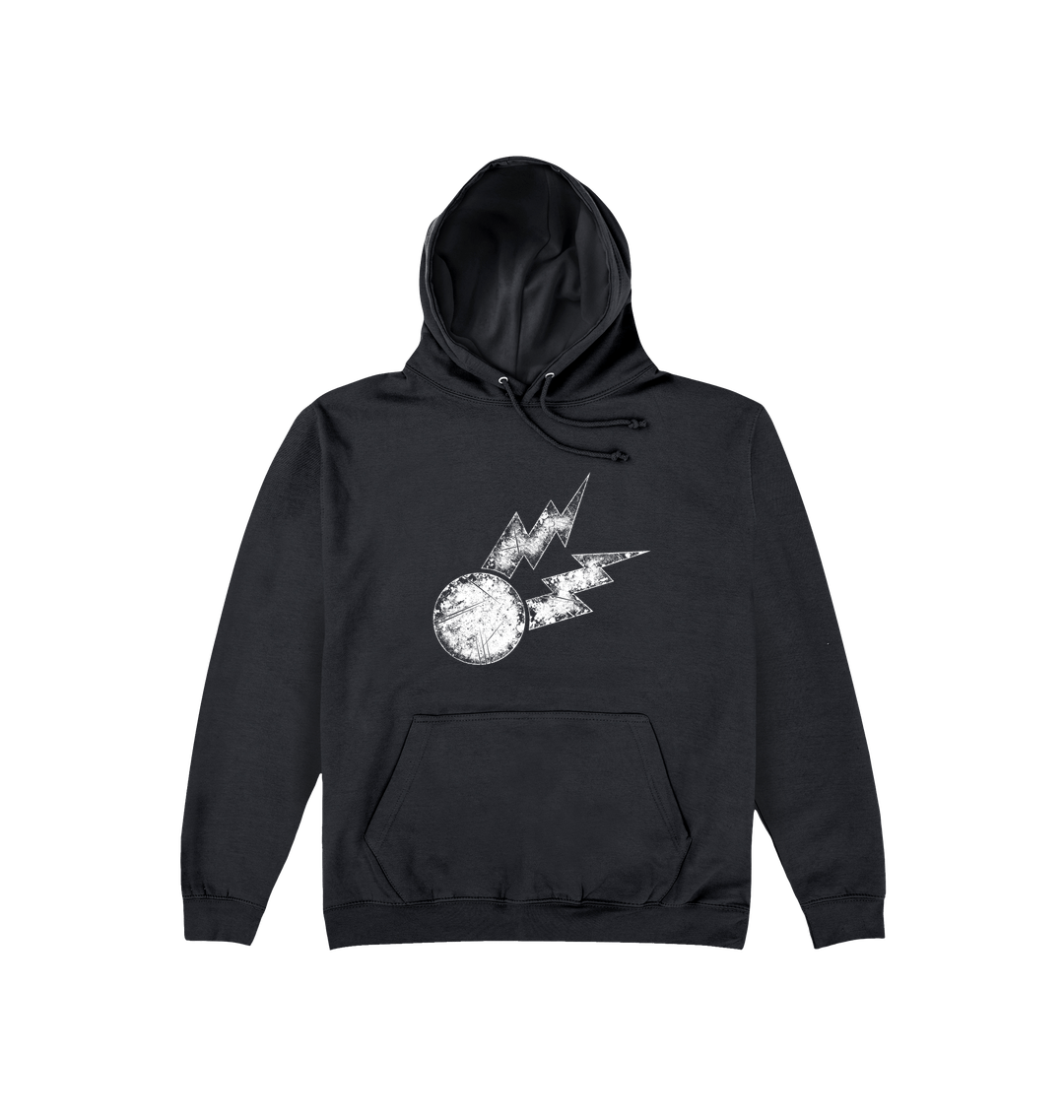 Deep Black Printed Hoody