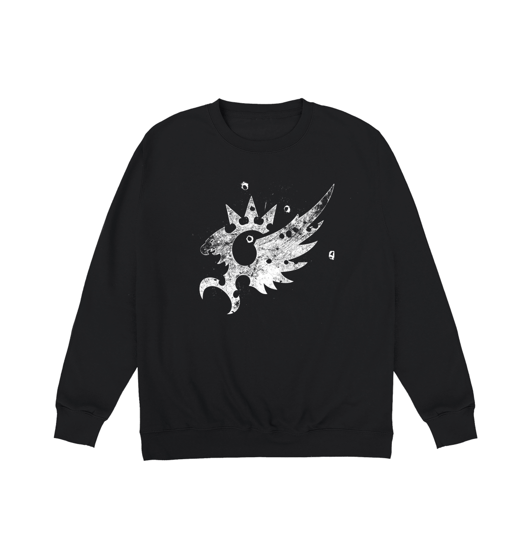 Deep Black Printed Sweater