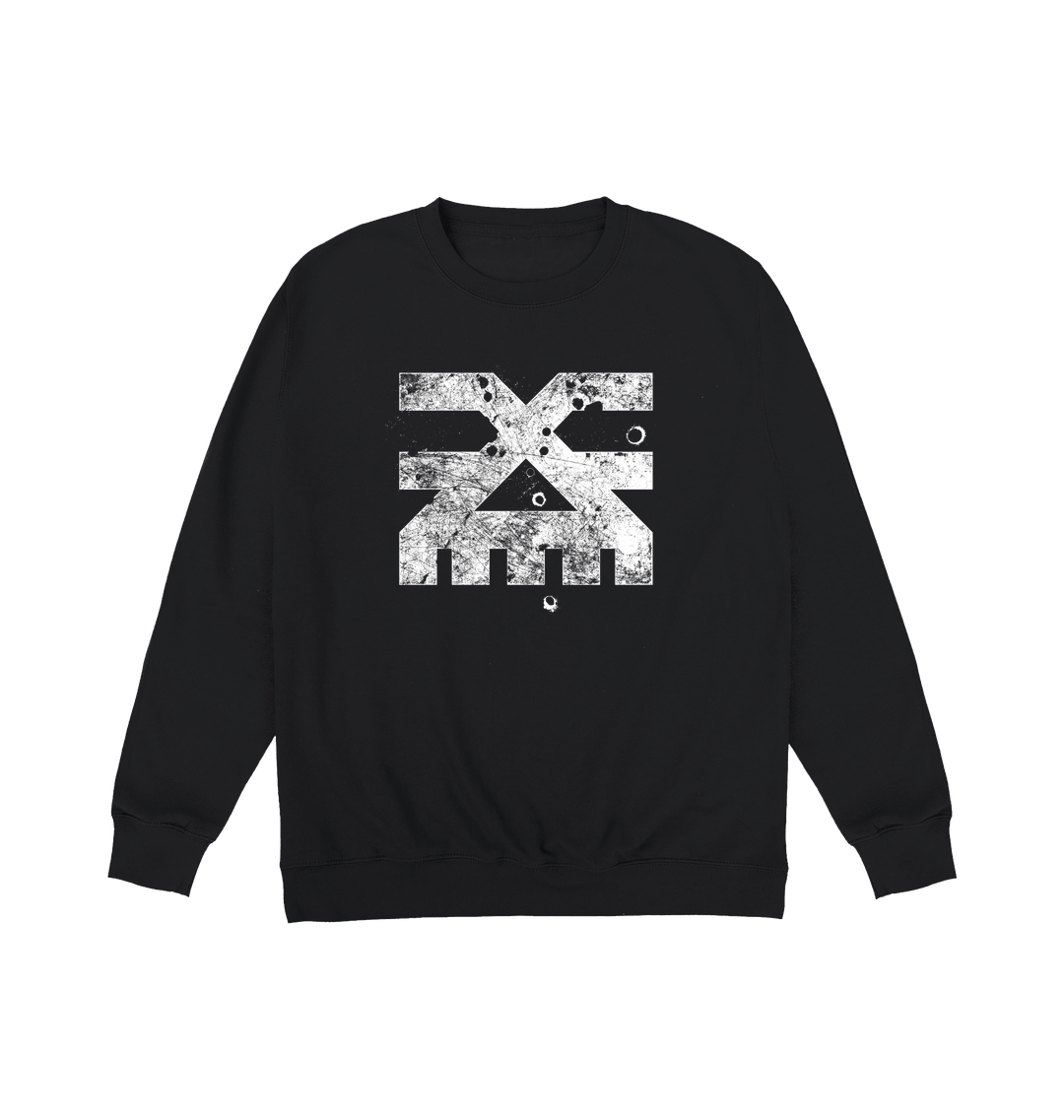Deep Black Printed Sweater