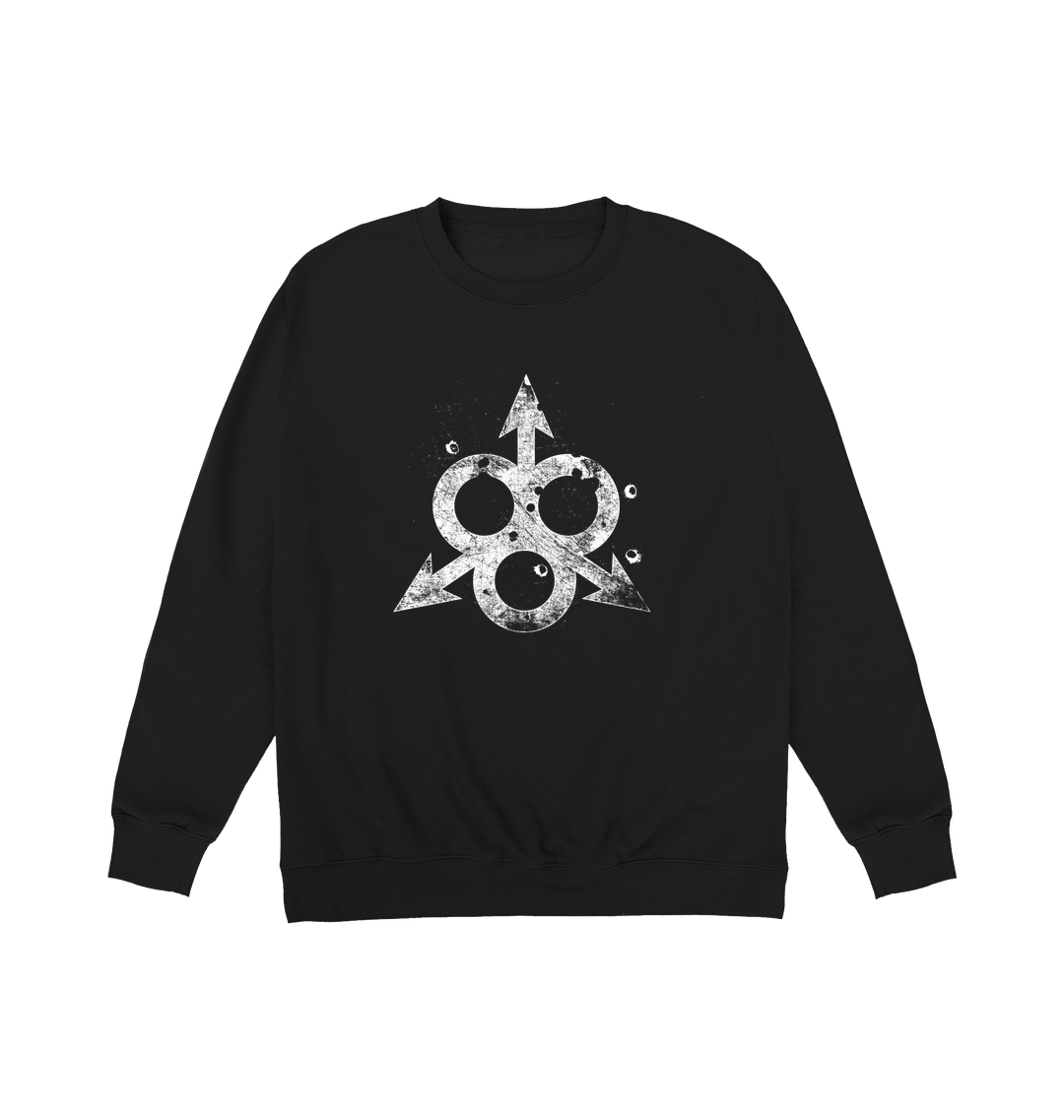 Deep Black Printed Sweater