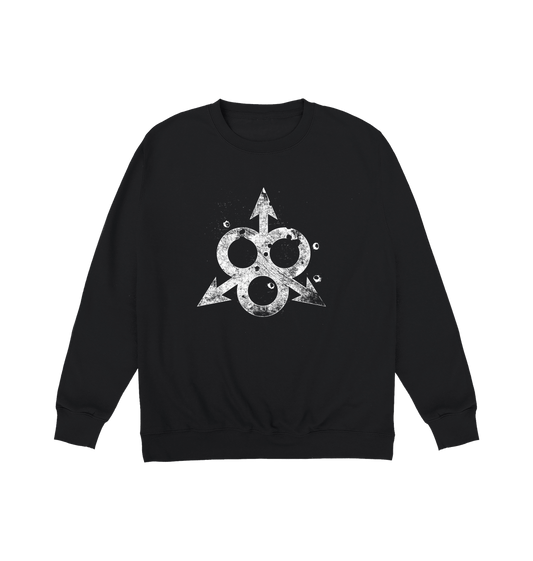 Deep Black Printed Sweater