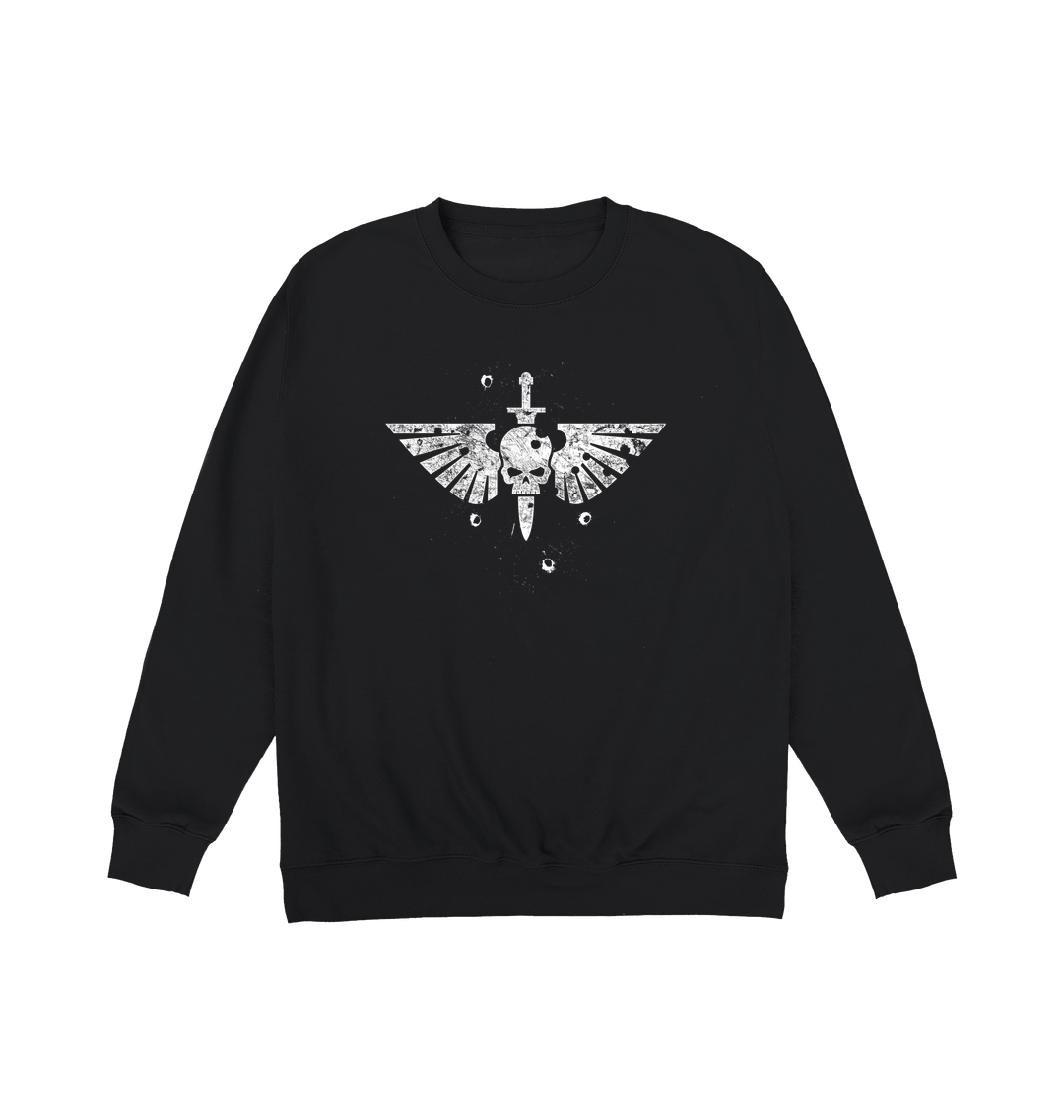 Deep Black Printed Sweater