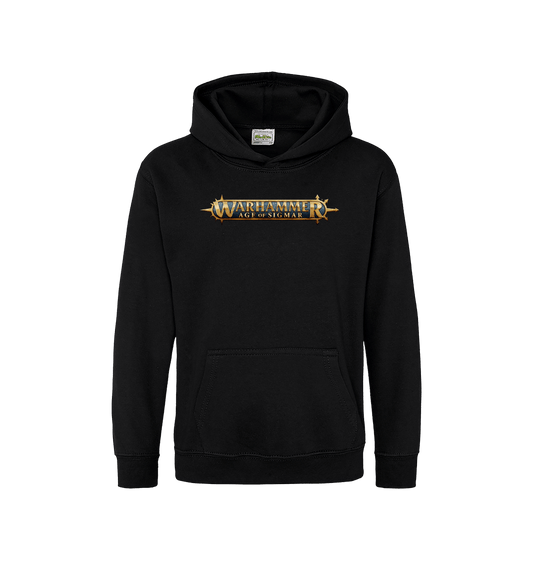 Deep Black Printed Kids Hoodie