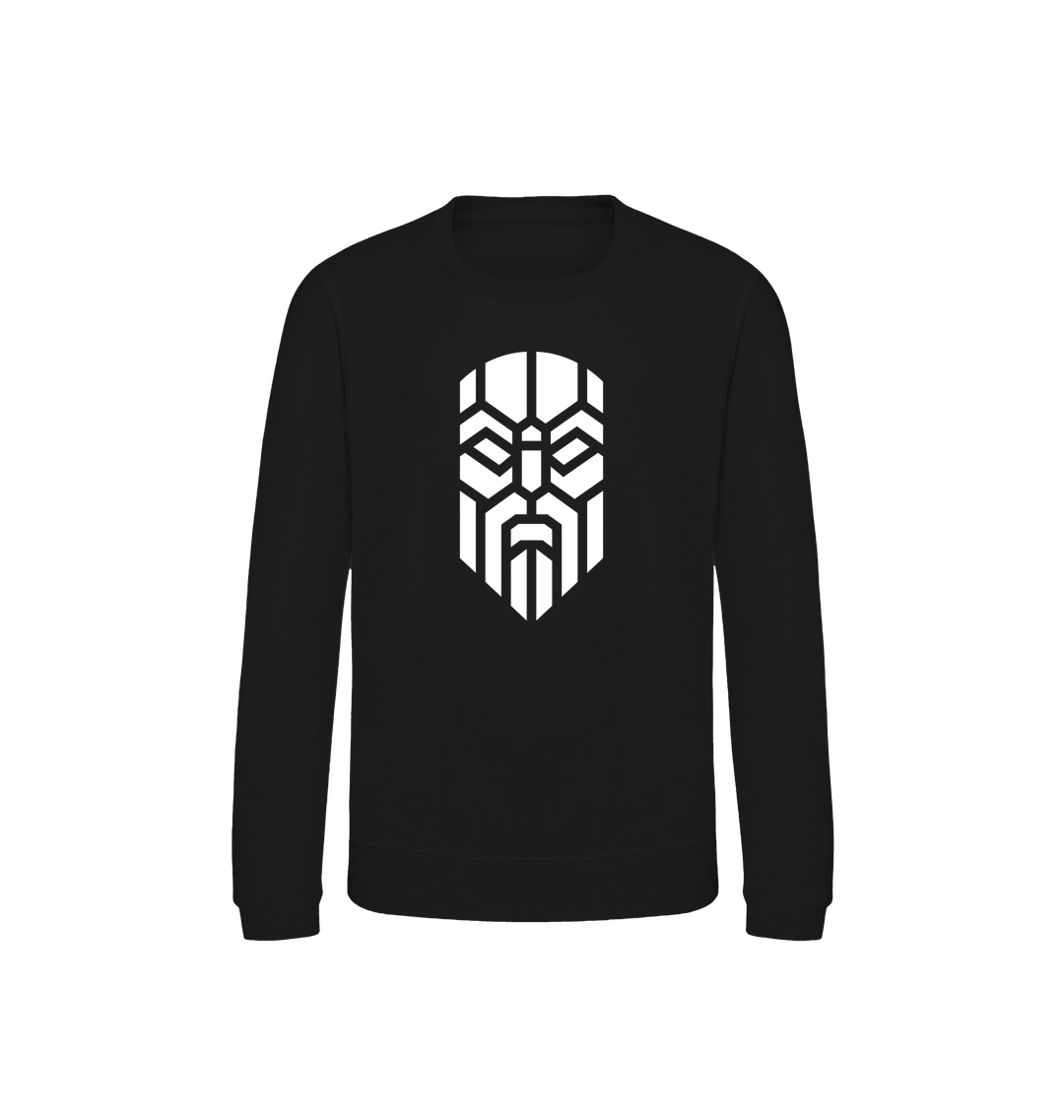 Deep Black Printed Sweater