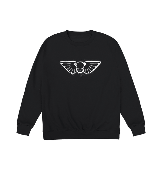 Deep Black Printed Sweater