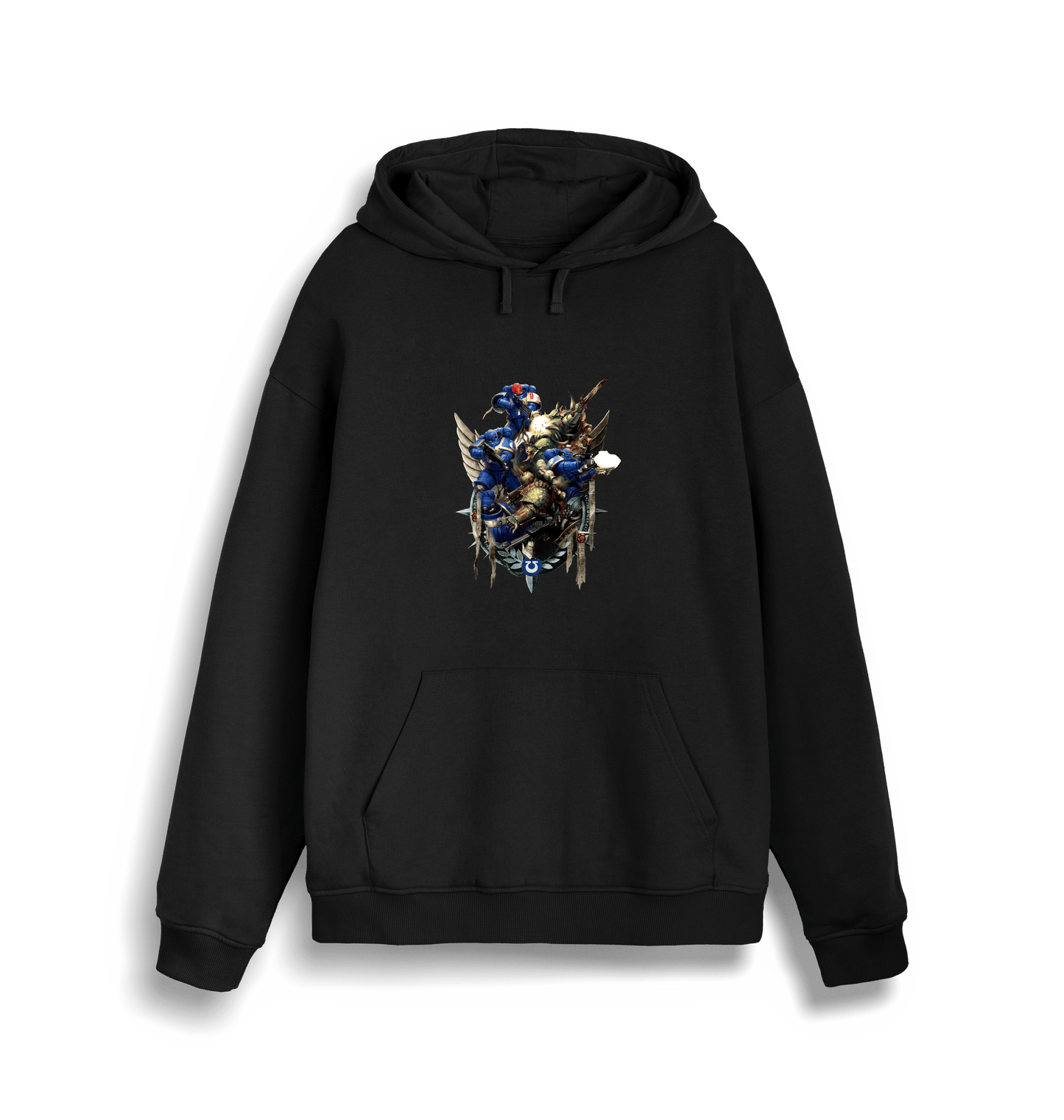 Black Printed Sweater Front