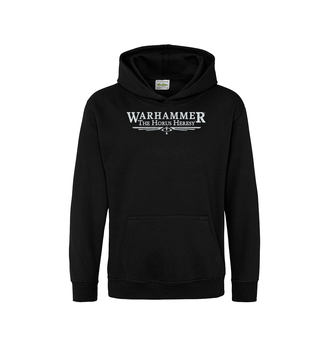 Deep Black Printed Kids Hoodie