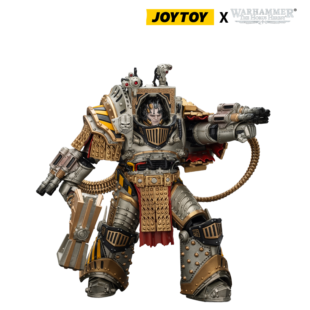 JoyToy Warhammer The Horus Heresy Action Figure - Iron Warriors, Perturabo, Primarch of the IVth Legion (1/18 Scale) & Exclusive T Shirt Preorder