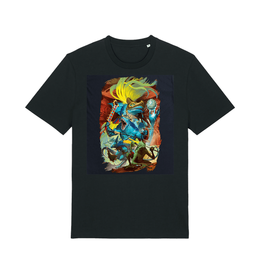 Black Printed T-shirt Front